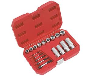 Sealey AK751 Bolt, Stud & Screw Extractor Set 18pc, Multi-Colour