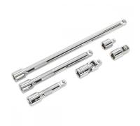 Wobble/Rigid Extension Bar, Adaptor & Universal Joint Set 6pc 3/8"Sq Drive