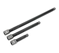 Sealey AK7691 3/8 Drive 3 Piece Wobble Rigid Extension Bar Adaptor and Universal