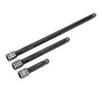 Sealey AK7691 3/8 Drive 3 Piece Wobble Rigid Extension Bar Adaptor and Universal Joint Set 3/8"