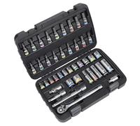 Sealey AK7915 Socket & Socket Bit Set 3/8"Sq Drive 42pc