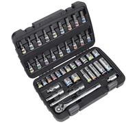 Sealey AK7915 Socket & Socket Bit Set 3/8"Sq Drive 42pc