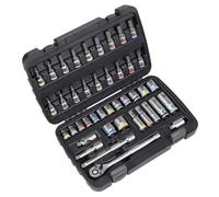 Sealey Ak7915 Socket & Socket Bit Set 3/8"sq Drive 42Pc