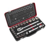 Sealey Socket Set AK7924 - 24pc 1/2" Sq Drive - Premier Platinum Series