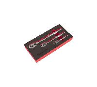 Sealey AK7933 3 Piece Pear-Head Ratchet Wrench Set with Flip Reverse