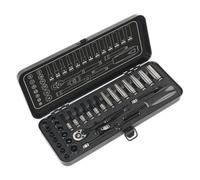 Sealey Ak7970 Socket Set 32Pc 1/4In Sq Drive 6Pt Walldrive Metric Black Series