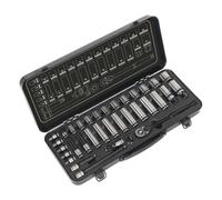 Sealey AK7971 Socket Set 34pc 3/8Sq Drive 6pt WallDrive® Metric Bl...