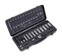 Sealey AK7971 PREMIER BLACK Socket Set 34pc 3/8" Sq 6pt WallDrive Metric