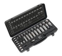 Sealey AK7971 Socket Set 34pc 3/8Sq Drive 6pt WallDrive® Metric Bl...