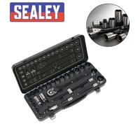 Socket Set 28pc 1/2"Sq Drive 6pt WallDrive® Metric Black Series