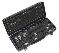 Sealey AK7972 Socket Set 28Pc 1/2inSq Drive 6Pt Walldrive® Metric Black Series