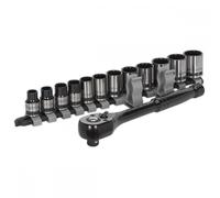 Sealey AK7973 Socket Set 13Pc 3/8inSq Drive Total Drive® Metric - Black Series