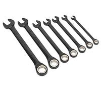 Combination Ratchet Spanner Set 7pc Black Series Metric
