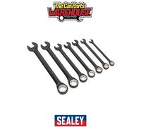 Sealey AK7978 Combination Ratchet Spanner Set 7Pc Black Series Metric