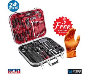 Sealey AK7980 Premier Mechanic's Tool Kit 144pc with 10 Free Gloves