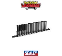 Sealey AK7993 Premier Black Deep Socket Set 3/8"Sq Drive 12pc