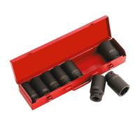 Sealey AK80/9M 8 Piece 3/4" Deep Metric Impact Wrench Rated Sockets, 26mm-38mm