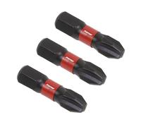 Sealey Premier Phillips #3 Impact Power Tool Bits 25mm - 3pc