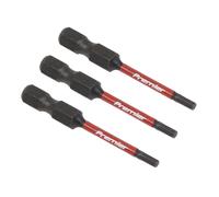 Sealey AK8235 Hex 2.5Mm Impact Power Tool Bits 50Mm - 3Pc
