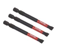 Sealey AK8253 Slotted 6.5mm Impact Power Tool Bits 75mm - 3pc
