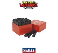 Sealey AK8298 Letter & Number Punch Set 36Pc 10Mm