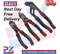 Sealey AK8377 3pc High Leverage Pliers Set Premier Side Cutters Water Pump Plier