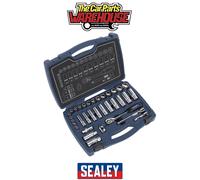 Sealey Socket Set AK8991 – 34-piece 3/8in Drive 6pt Walldrive Metric