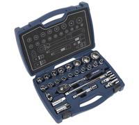 Sealey AK8992 Socket Set 26Pc 1/2inSq Drive 6Pt Walldrive® Metric
