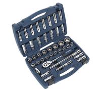 Sealey Ak8993 Socket Set 41Pc 1/2In Sq Drive 6Pt Walldrive Metric