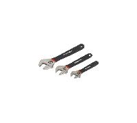 Sealey AK907 Adjustable Wrench Set 3pc Ni-Fe Finish