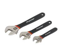 Sealey AK907 Premier Adjustable Ni-Fe Finish Wrench Set 3pc
