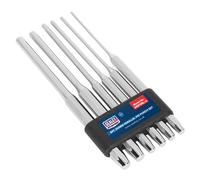 Sealey AK9128L Premier Long Parallel Pin Punch Set 6pc