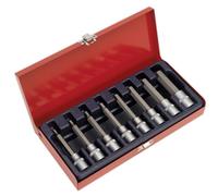 Sealey Hex Socket Bit Set Satin Finish 8 Pieces 1/2" Square Drive Metric Ak9310