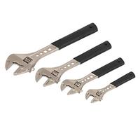 Sealey AK9450 Adjustable Wrench Set, Silver, 4 Pieces