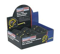Sealey AK98912 5m(16ft) x 19mm Tape Measure Display Box of 12 - Metric/Imperial