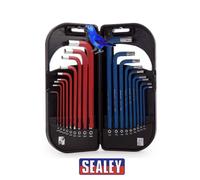 Sealey Ak7176 TRX-Star and Ball-End Hex Key Set 18Pc Long Anti-Slip