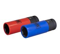 Sealey 2pc 1/2" Sq Drive Alloy Wheel Impact Socket Set 18.5 x 19.5mm - SX01819