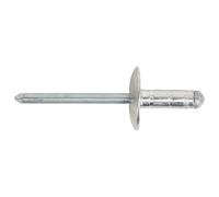 Sealey RM4813L Aluminium Multi-Grip Rivet Large Flange Ø4.8 X 13Mm Pack Of 200
