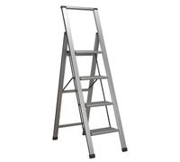 Sealey APSL4 Aluminium Professional Folding Step Ladder 4-Step 150Kg Capacity