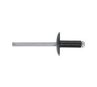 Sealey Large Flange Black Aluminium Rivets 3.2mm 10mm Pack of 200