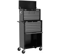 Topchest & Rollcab Combination 13 Drawer with Ball-Bearing Slides - Black/Grey