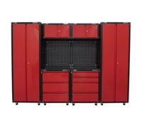 Sealey American Pro 2.6M Modular Storage System 665mm - Red Apms80Combo2