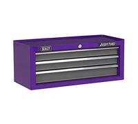 Sealey Tool Chest American PRO AP22309BBCP - 3-Drawer Mid-Box, Ball-Bearing Slides, Purple/Grey
