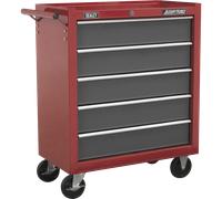 Sealey American Pro 5 Drawer Roller Cabinet Red / Grey