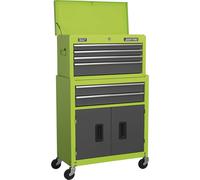 Sealey American Pro 6 Drawer Roller Cabinet and Tool Chest Green / Grey