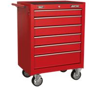Sealey American Pro 6 Drawer Roller Cabinet Red