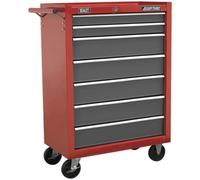 Sealey American Pro 7 Drawer Roller Cabinet Red / Grey