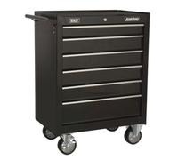 Roll cab 6 Drawer with Ball Bearing Slides Black SealeyAP226B