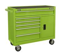 Sealey American Pro Rollcab 6 Drawer With Ball Bearing Slides 4 Keys Green Ap4106Hv
