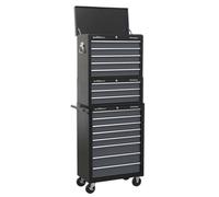 Sealey AP35STACK American PRO® Tool Chest Combination 16 Drawer - Black/Grey